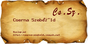 Cserna Szebáld névjegykártya